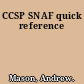 CCSP SNAF quick reference