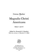 Magnalia Christi Americana, books I and II /