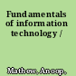 Fundamentals of information technology /
