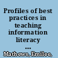 Profiles of best practices in teaching information literacy online /