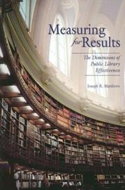 Measuring for results : the dimension of public library effectiveness /