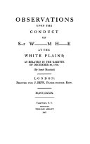 Conduct of Sir William Howe.