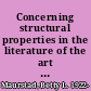 Concerning structural properties in the literature of the art historian, a bibliometric study /