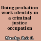 Doing probation work identity in a criminal justice occupation /
