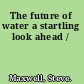 The future of water a startling look ahead /