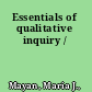 Essentials of qualitative inquiry /
