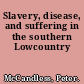 Slavery, disease, and suffering in the southern Lowcountry