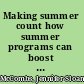 Making summer count how summer programs can boost children's learning /