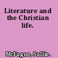 Literature and the Christian life.