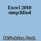 Excel 2010 simplified