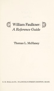 William Faulkner : a reference guide /