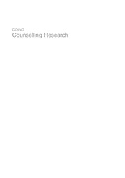 Doing counselling research /