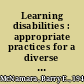 Learning disabilities : appropriate practices for a diverse population /