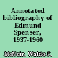 Annotated bibliography of Edmund Spenser, 1937-1960 /