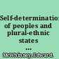 Self-determination of peoples and plural-ethnic states in contemporary international law failed states, nation-building and the alternative, federal option /