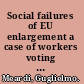 Social failures of EU enlargement a case of workers voting with their feet /
