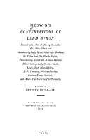 Conversations of Lord Byron.