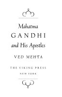 Mahatma Gandhi and his apostles /