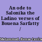 An ode to Salonika the Ladino verses of Bouena Sarfatty /