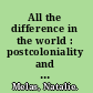 All the difference in the world : postcoloniality and the ends of comparison /