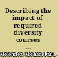 Describing the impact of required diversity courses on beginning social work students developing multicultural competence /