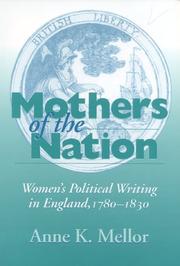 Mothers of the nation : women's political writing in England, 1780-1830 /