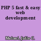 PHP 5 fast & easy web development