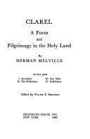 Clarel : a poem and pilgrimage in the Holy Land /