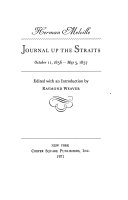 Journal up the straits, October 11, 1856-May 5, 1857 /