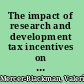 The impact of research and development tax incentives on Colombia's manufacturing sector : what difference do they make? /