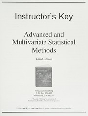 Advanced and multivariate statistical methods : practical application and interpretation /