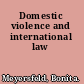 Domestic violence and international law