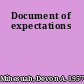 Document of expectations