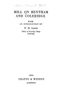 On Bentham and Coleridge /