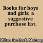 Books for boys and girls; a suggestive purchase list.