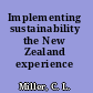 Implementing sustainability the New Zealand experience /