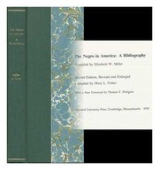 The Negro in America : a bibliography /
