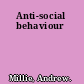 Anti-social behaviour