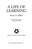 A life of learning : Charles Homer Haskins lecture for 2002 /