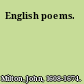 English poems.