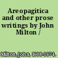 Areopagitica and other prose writings by John Milton /