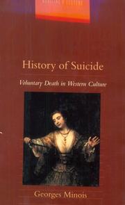 History of suicide : voluntary death in Western culture /