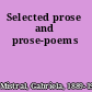 Selected prose and prose-poems