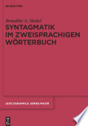 Syntagmatik im zweisprachigen Wörterbuch