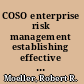COSO enterprise risk management establishing effective governance, risk, and compliance processes /