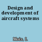 Design and development of aircraft systems