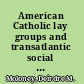 American Catholic lay groups and transatlantic social reform in the progressive era