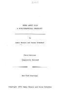 Books about film : a bibliographical checklist /