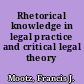 Rhetorical knowledge in legal practice and critical legal theory