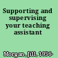 Supporting and supervising your teaching assistant